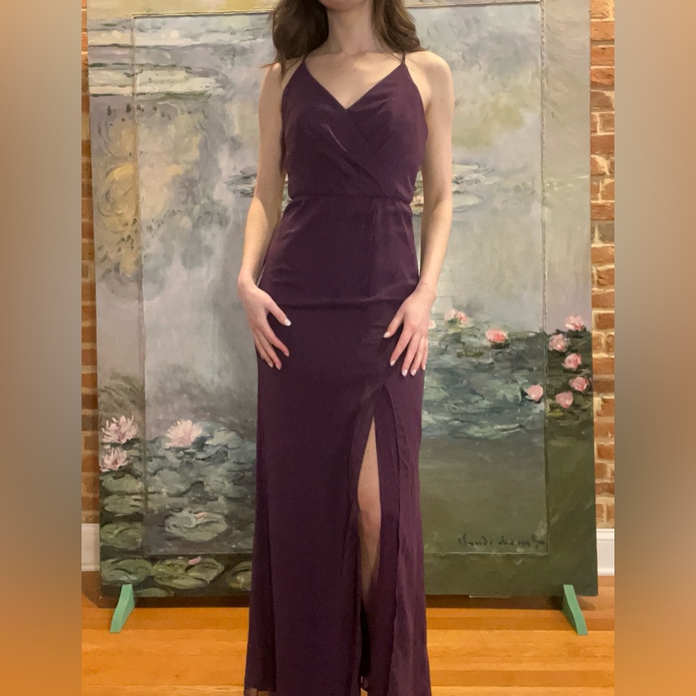 Aubergine/Purple Dessy Bridesmaid Dress, Size 2